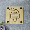 WSH-15 side-pressed hollowed-out bamboo original color heat-insulating dish mat, pot mat, bowl mat, clay pot mat, table mat and cup mat Item Picture
